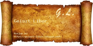 Geiszt Libor névjegykártya